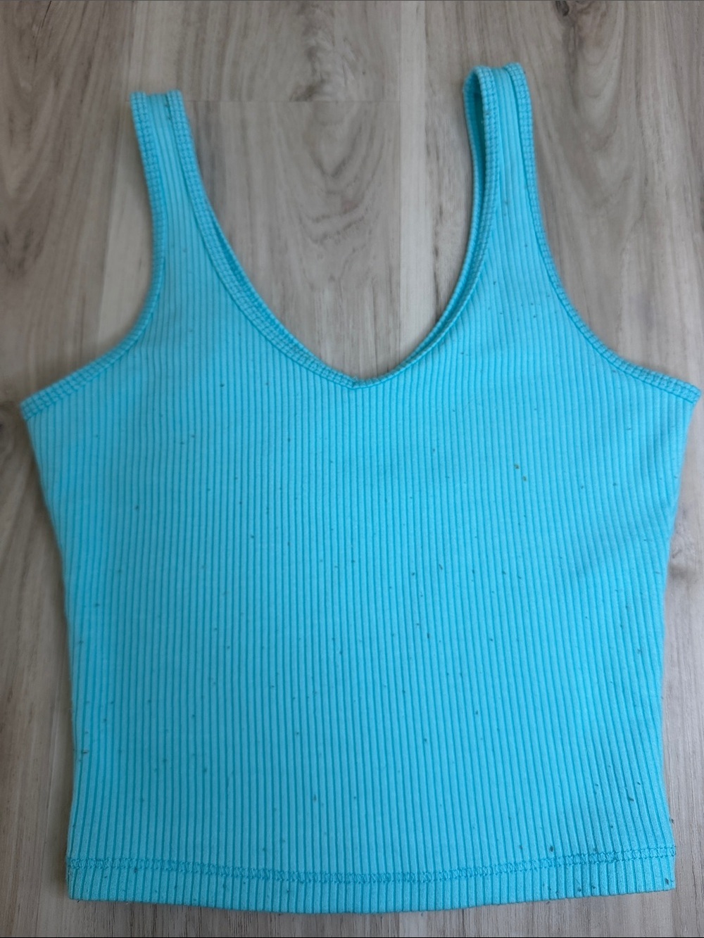 HOLLISTER Women’s Ribbed V-Neck Tank Top — Turquoise size XXS